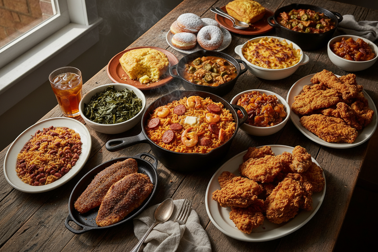 remove pecans from mac an cheese add fried fish as a seperate dish